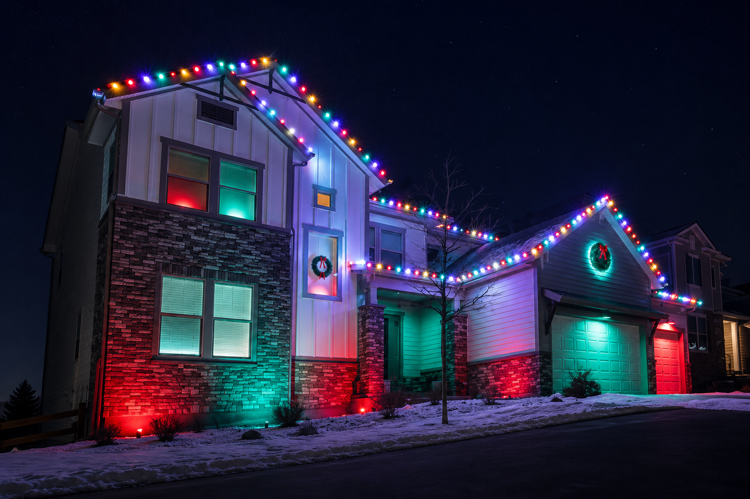 C&B Christmas Lights install 2